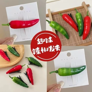 Mô Phỏng Vui Nhộn Pepper Kẹp Tóc Dễ Thương Ngộ nghĩnh Nổ Kẹp Nữ Thời Trang Phụ Kiện Tóc