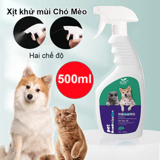 【500ml】Xịt khử mùi Chó Mèo，Xịt Khử Khuẩn Chó Mèo，Nước Hoa Khử Mùi Thú Cưng，Vô hại với vật nuôi Xịt khử mù