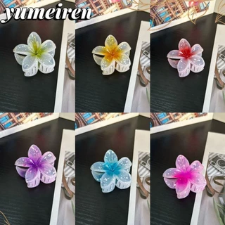 Yumeiren Vuốt Tóc, Plumeria Hình Hoa Kẹp Tóc Cá Mập, Phụ Kiện Tóc Dễ Thương Nhiều Màu Sắc Bohemian Tạo Kiểu Barrettes Nữ