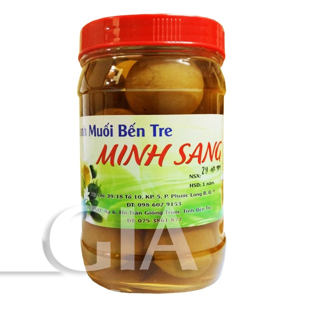 Chanh muối trái ngâm  Minh Sang hủ 1kg