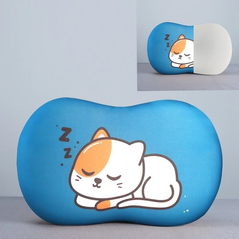 Gối cao su hình bụng mèo, gối latex chống lún size 35x55cm, nhập khẩu chất lượng cao hàng đẹp