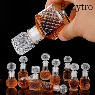 1 Bình Whisky, Chai Rượu Trong Suốt Nhỏ, Rượu Cồn 50ml Có Nắp Vít Chai Thủy Tinh