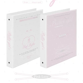 Steve A5 Trắng Hồng Chấm Bi Phong Cách Ba Lê Phonto Card Binder 3-inch coquette Album Ảnh