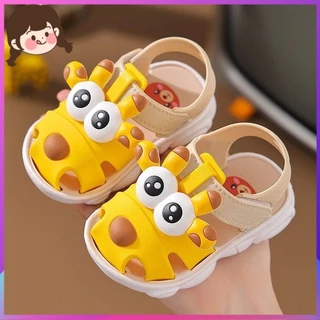 Mùa Hè Đế Mềm Giày Sandal Trẻ Em Hoạt Hình Mới Dễ Thương Cho Bé Chống Trơn Trượt Giày Đi Bộ Ngoài Trời Nam Nữ Baotou YMYX