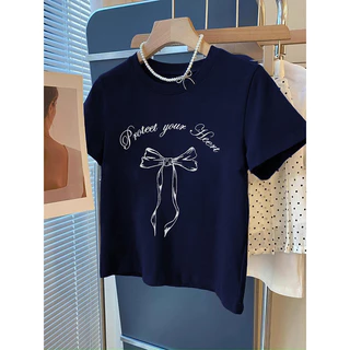 [Mới 100% Cotton] Hàng có sẵn Áo thun Hàn Quốc mùa hè dành cho nữ / nam Unisex Tees Quần áo cổ tròn tay ngắn thời trang Baju Perempuan Murah Lelaki Lengan Pendek Wanita Baggy