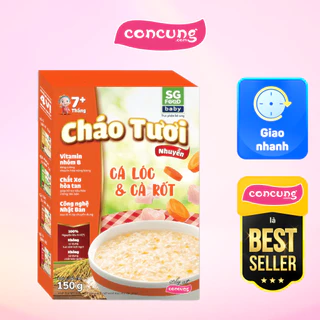 Cháo tươi nhuyễn Cá lóc & Cà rốt (150g)