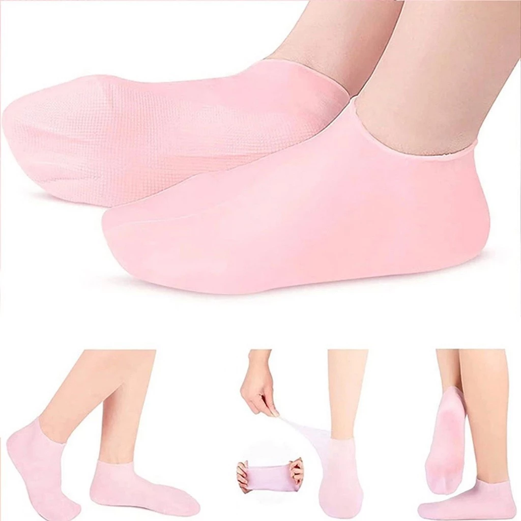1 Đôi tất vớ / bao tay gel silicon dưỡng ẩm chống nứt nẻ chăm sóc bàn chân,tay cho nam nữ