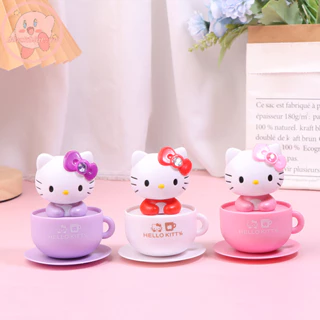 Bblue Sanrio Hello Kitty Năng Lượng Mặt Trời Lắc Đầu Búp Bê Năng Lượng Mặt Trời Xoay Đồ Trang Trí Nội Thất Ô Tô Kitty Cô Gái Dễ Thương Y2K Trang Trí Xe Hơi.