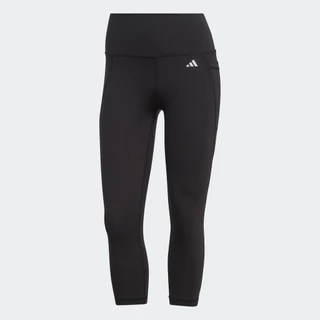 adidas Tập luyện Quần Legging 3/4 Cạp Cao Có Túi Optime Nữ Đen HS9932