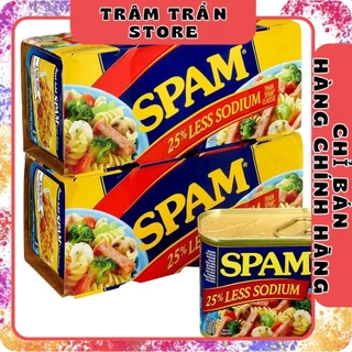 Thịt Hộp Spam Mỹ, Thịt nguội Ham Highway Luncheon Meat Mỹ Spam ít mặn 25% less Sodium  (Loại ít Mặn)