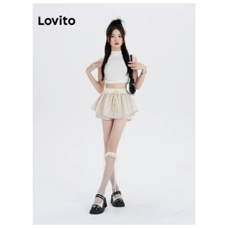 Lovito Quần short độn trơn thông thường dành cho nữ LNA62213