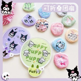 Kawaii Sanrio Anime Tay Quạt Hoạt Hình Series HelloKitty My Melody Kuromi Cinnamoroll Quạt Gấp Di Động Trẻ Em Quà Tặng Hàng Gia Dụng