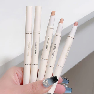 Vog Double-head Concealer Silkworm Lying Pen Brightening Tear Groove Che Khuyết Điểm Mụn Mặt Kem Nền Kem Nền