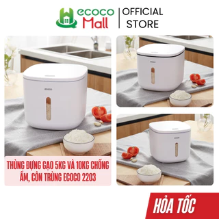 Thùng đựng gạo ECOCO 5kg và 10kg chống ẩm, côn trùng, đựng bảo quản đồ khô, các loại hạt, ngũ cốc đa năng cao cấp VN