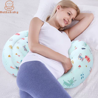 Hellobaby Bộ đệm ngủ bảo vệ eo hoàn chỉnh dành cho phụ nữ mang thai khi ngủ mùa hè khi mang thai Gối hỗ trợ bụng hình chữ u