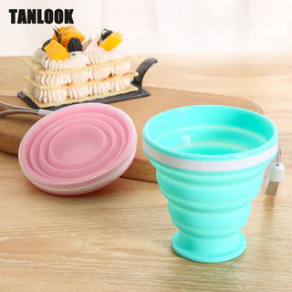 Cốc nước TANLOOK silicone có thể gập lại 200ml cốc nước súc miệng du lịch ngoài trời di động