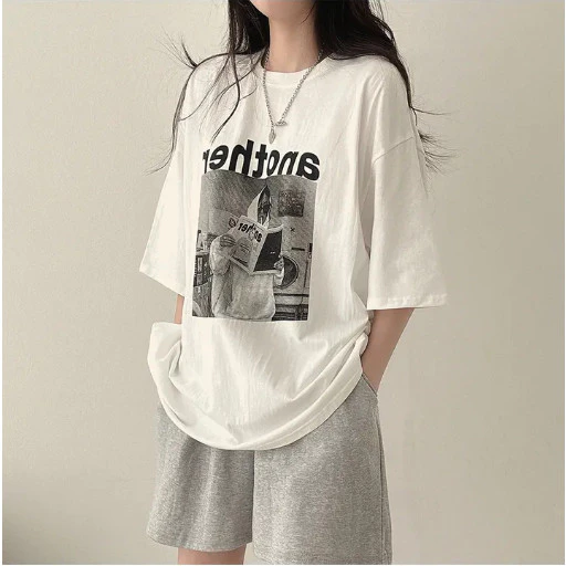 vujiade Thương hiệu địa phương Thời trang 100% 230g Cotton T-Shirt, Phụ nữ ngắn tay T-Shirt In Top