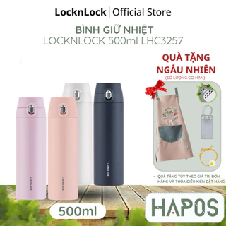 Bình giữ nhiệt nắp bật 500ml LocknLock siêu nhẹ Chính hãng giữ nhiệt lâu đến 24h LHC3257 - HAPOS MALL OFFICIAL