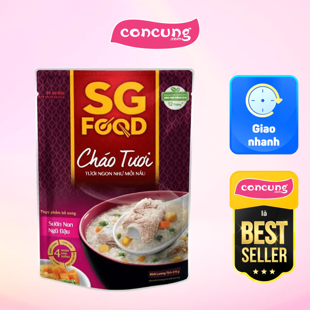 Cháo Sườn non, ngũ đậu SG Food