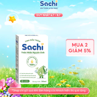 Tinh Dầu Tràm Nguyên Chất Sachi Giúp Làm Ấm Cơ Thể, Giảm Chướng Bụng, Đầy Hơi, An Toàn Cho Trẻ Nhỏ 30ml