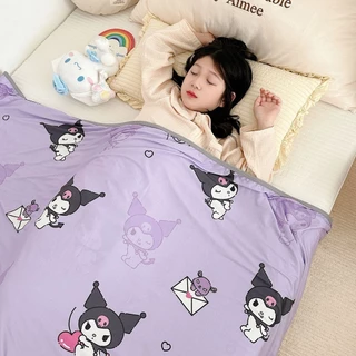 Lớp A Cho Bé Chăn Dệt Kim Kuromi Điều Hòa Không Khí Chăn Sanrio Hoạt Hình Ngủ Chăn Sofa Chăn