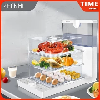 [Bản mới 2023] Nồi hấp điện gấp gọn 3 tầng Zhenmi xiaomi 18.8L. Nồi hấp trong suốt đa chức năng công suất lớn. BH 6tháng