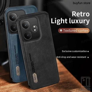 Luxury Leather Cover  For Realme GT Neo6 SE 6.78" Neo 6 5G Retro frosted magnetic Shell Lens Shockproof Phone Case