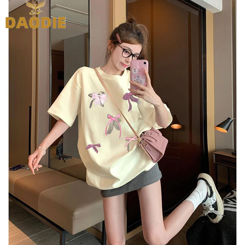 DAODIE áo phông áo thun nữ croptop baby tee Thời trang Trendy Fashion Popular WCS2440NDE 19Z240509