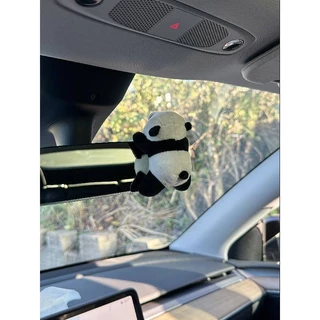 Cute Panda Dinosaur Car Decoration Center Console Screen Rearview Mirror Decoration Vehicle Mounted Doll Interior Decorations Doll Gift rZCZ