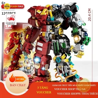 Đồ chơi Lắp ráp Mô hình xếp hình Marvel Iron Man Avengers Blocks LW 2081 1203PCS