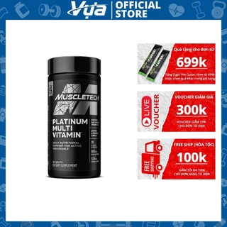 Viên MuscleTech Platinum Multivitamin (90 viên) - Hỗ trợ tăng cường sức khỏe toàn diện, Chính Hãng