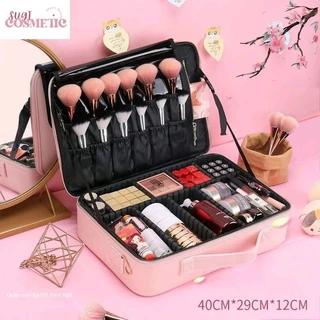 Cốp đựng mỹ phẩm (Vali nằm size lớn) C1. Cốp vải đựng đô makeup đa ngăn, đựng đồ trang điểm. MS 8820 [ SUGI COSMETIC ]