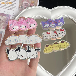 Siyuyan Sanrio Kẹp Tóc Anime Nhân Vật Kuromi Giai Điệu Hello Kitty Cinnamoroll Chủ Đề Hoạt Hình Barrettes Dễ Thương Ngọt Acrylic Mỏ Vịt Tóc VN