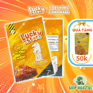 Heo khô miếng Lucky Star 97% thịt heo tươi, ăn vặt healthy đậm vị siêu ngon