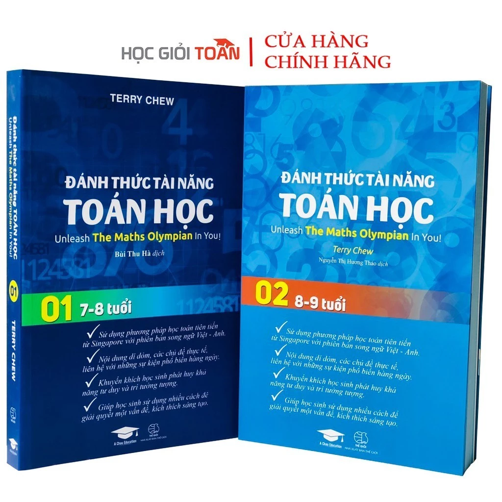 Sách: Đánh Thức Tài Năng Toán Học 1 và 2 - Combo 2 cuốn Toán Singapore ( 7 -9 tuổi )