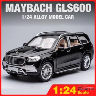 Klt 1: 24 Benz Maybach GLS600 Đồ chơi hợp kim kim kim loại Mô hình ô tô Diecast Xe cho bé trai Trẻ em Mô phỏng Âm thanh Hiệu ứng ánh sáng Quà tặng Sở thích Bộ sưu tập