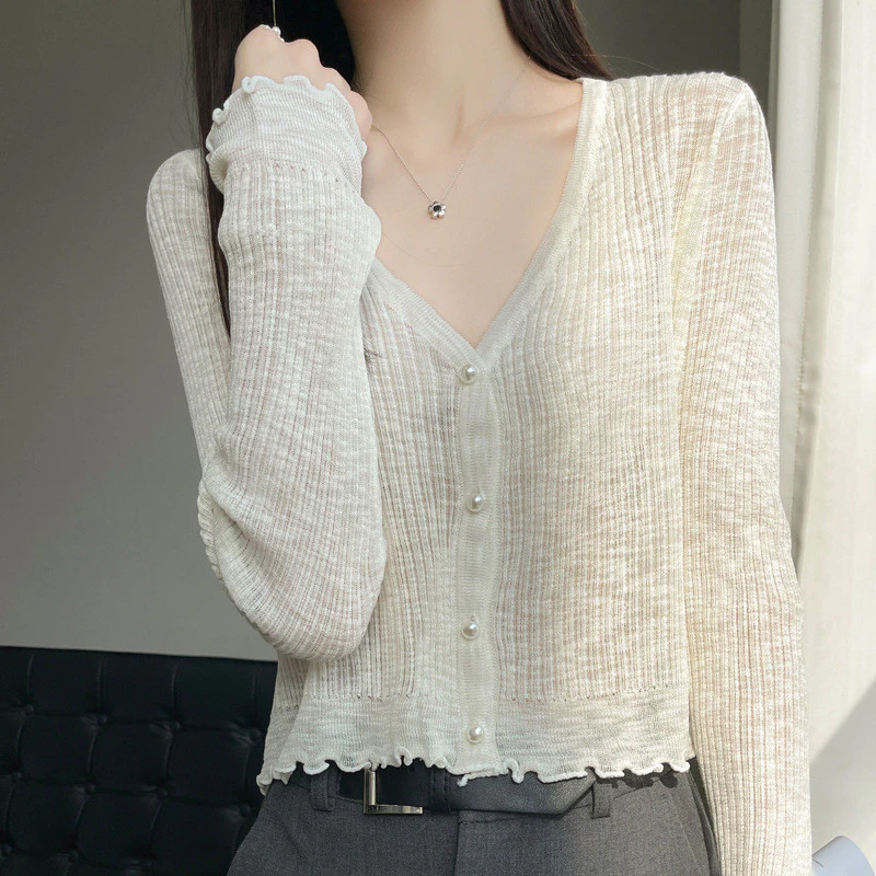 YAYUAN Short Knitted Cardigan Women's