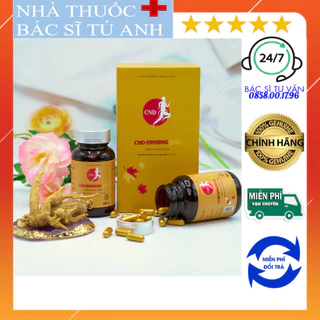 Viên nhân sâm CND GINSENG GOLD, hộp/ 60 viên. Xuất xứ CANADA