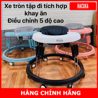 Xe tròn tập đi cho bé, Xe tập đi tròn cao cấp cho bé điều chỉnh 5 cấp độ