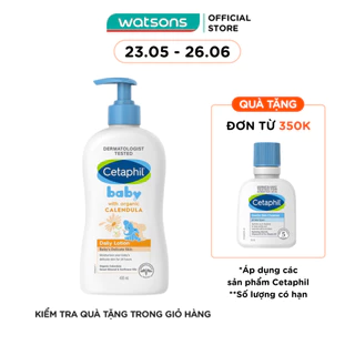 Sữa Dưỡng Da Trẻ Em Cetaphil Baby Daily Lotion With Organic Calendula Tinh Chất Hoa Cúc 400ml