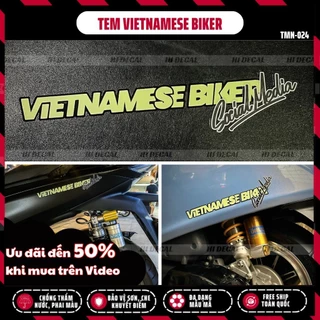 Tem Vietnamese Biker Social Media dán xe chất liệu Decal | TMN-024 | Decal cao cấp chống nước chống phai màu