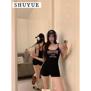 SHUYUE bodysuit áo hở lưng áo liền quần ins trendy Thông thường chic WFK2440FD4 20Z240512