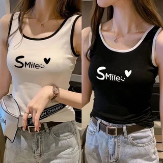 Mùa Hè Phong Cách Mới ins Hợp Thời Trang Slimfit Ôm Hơn Nhìn Đáy Áo Sơ Mi Bên Ngoài Nhỏ Sling Thể Thao Áo Vest Nữ