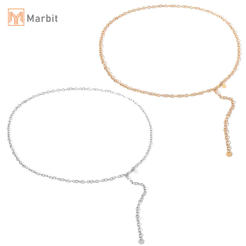 Marbit Thời Trang Nữ Thắt Lưng Dây Kim Loại Vàng Bạc Màu Dây Thắt Lưng Dây Xích Cho Đầm Áo Sơ Mi Quần Áo Phụ Kiện Mới