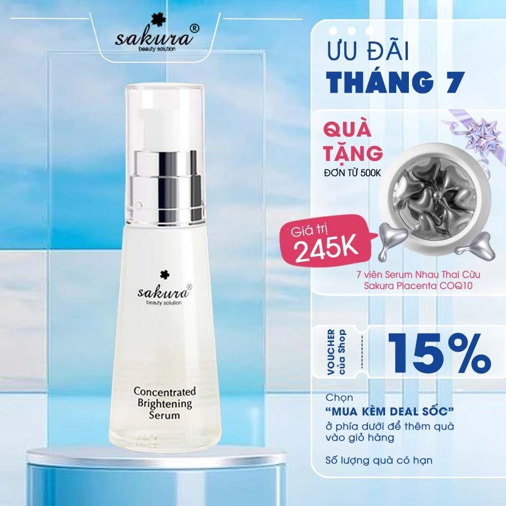 Serum dưỡng trắng mờ nám sạm Sakura Concentrated Brightening 30ml