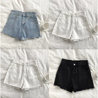 Quần Short Denim Nữ, Mùa Hè Mờ Eo Cao Mỏng Hơn Nhìn Rời Chân Rộng Siêu Ngắn Chữ a Hot Quần HXVN3555