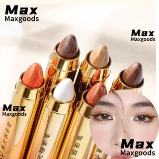 Maxg Eye Shadow Stick, Bút chì phấn mắt lấp lánh hai đầu, Highlighter Matte Chống thấm nước Nằm Silkworm Pen Trang điểm mỹ phẩm