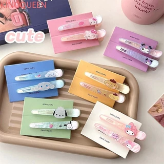 Kẹp tóc hoạt hình KINGQUEEN, Kẹp tóc mèo Pochacco Dog Kuromi Kitty, Kẹp bên giai điệu dễ thương Acrylic Anime Barrettes Trẻ em