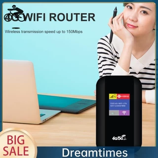 Bộ định tuyến WiFi 4G Bộ định tuyến WiFi bỏ túi 150Mbps Modem MiFi 2100mAh có khe cắm thẻ Sim [Dreamtimes1.vn]