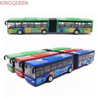 Kingqueen Diecast Xe Buýt Đồ Chơi 4 Bánh Quà Tặng Cho Trẻ Em Xe Bộ Đồ Chơi Xe Đồ Chơi Giáo Dục Kéo Lại Và Đi Xe Buýt Khớp Nối